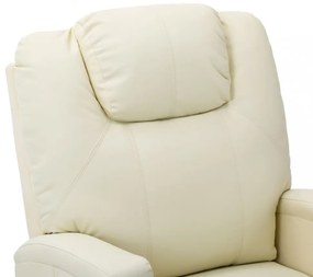 vidaXL krémfehér műbőr felállást segítő fotel