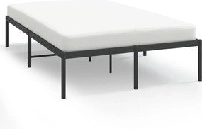 vidaXL fekete fém ágykeret 120 x 190 cm