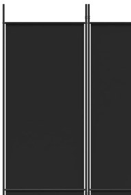 3 paneles fekete szövet térelválasztó 150x220 cm