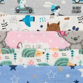 New Baby Standard flanel pelenka mintával, 70 x 80 cm, 10 db-os szett