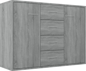 vidaXL szürke sonoma színű szerelt fa tálalószekrény 88 x 30 x 65 cm