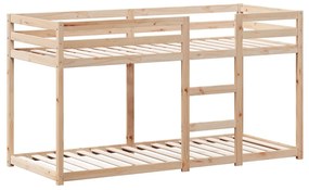 tömör fenyőfa ágy emelettel és tetővel 75 x 190 cm
