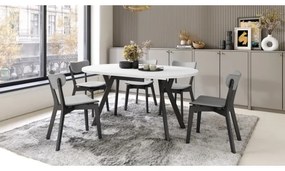 ARTUR étkezőasztal fehér/fekete