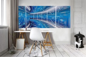 Fotótapéta Geometria Absztrakt Folyosó Fény Kék 250x104 +ragasztó