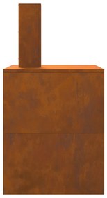 Tűzrakó Barna 80 x 50 x 96 cm időjárásálló acél