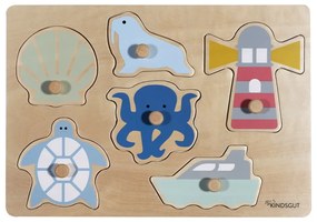 Fa formabeillesztős puzzle (részek száma 6) Ocean – Kindsgut