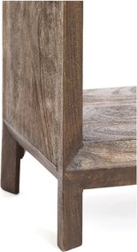 Natúr színű mangófa könyvespolc 48x190 cm Sondrio – Light &amp; Living