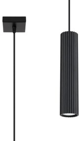 Sollux SL.1573 - Csillár zsinóron KARBON 1xGU10/10W/230V fekete