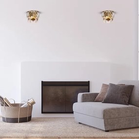 Kristály fali lámpa CHELSEA 2xE14/40W/230V arany