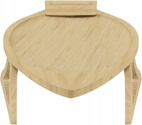 Fa tálca kanapéra, karfa telefontartóval