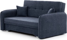 Sötétkék zsenília kinyitható-tárolóhelyes kanapé 155 cm Laine – ELTAP