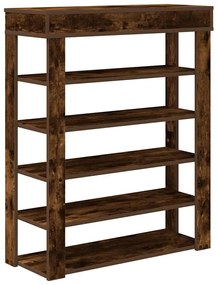 füstös tölgy színű szerelt fa cipőtartó 80x30x98 cm