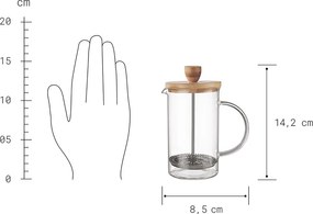 BREWSTER kávé-tea készítő, bambusz fedéllel 600ml