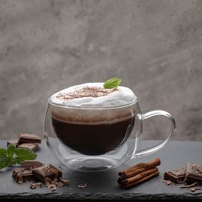 Thermo cappuccino pohár csésze, 2db, 280ml, HOTCOOL TYP 1