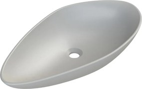CeraStyle OLIVE - PULTRA ültethető - Top Counter - porcelán mosdó - MATT SZÜRKE - 75 x 38 cm