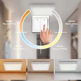 Brilagi - LED Fürdőszobai lámpa FRAME LED/24W/230V 3000/4000/6000K IP44 fehér