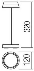 Redo 90309 - LED Dimmelhető asztali lámpa ILUNA LED/2,5W/5V 3000 mAh IP65 zöld