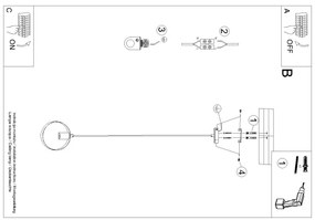 Sollux SL.1137 - Csillár zsinóron TITRAN 1xE27/60W/230V fehér