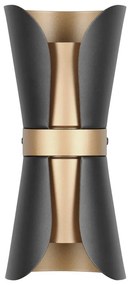 Fekete-bronzszínű fali lámpa Coat – Trio