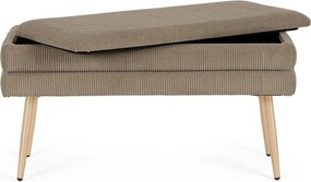 Szürkésbarna párnázott pad Olga – Bizzotto