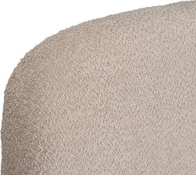 Ágy 160x200 cm méretben, ágyneműtartóval, bézs színben, bouclé kárpittal ROSSO