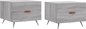 vidaXL 2 db szürke sonoma szerelt fa dohányzóasztal 50 x 50 x 40 cm
