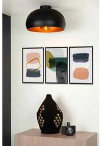 Lucide 30186/38/30 - Mennyezeti lámpa SHARAN 1xE27/60W/230V átm. 38 cm fekete