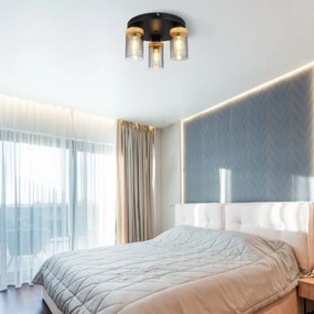 Globo 15557-3D - Fali lámpa FINCA 3xE27/40W/230V fém/fa