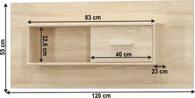 Faliszekrény 1D, tölgy sonoma, TEYO
