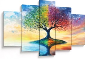 Kép – Évszakok festett fája (150x105 cm)