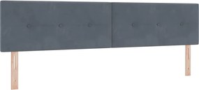 vidaXL Fejtámla Sötétszürke 200 cm Bársony