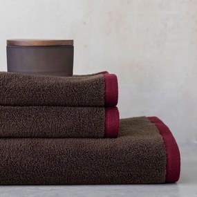 Barna frottír bio pamut törölköző szett 2 db-os 40x55 cm Soft – Mette Ditmer Denmark