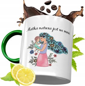 Zöld Bögre Anyukáknak Születésnapi Ajándék fényképes nyomtatással