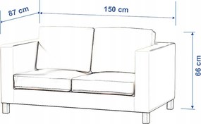 Karlanda 2 személyes kinyitható kanapé huzat Ikea fekete