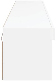 2 db fehér TV-szekrény LED-világítással 100x30x30 cm