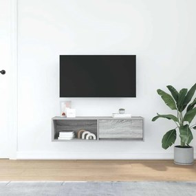 szürke sonoma színű szerelt fa TV-szekrény 100x31x25,5cm