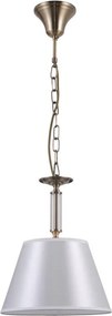 ITALUX PND-28366-1 SOLANA Ernyős Függesztett Lámpa Antik Bronz, Fehér E14 IP20