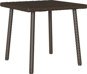 vidaXL téglalap barna polyrattan kerti dohányzóasztal 40x40x37cm