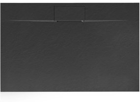 Zuhanytálca Bazalt Black long 90x120