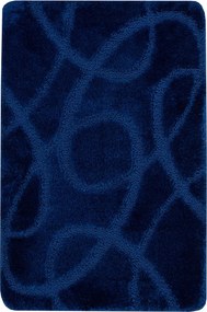 Fürdőszobaszőnyeg Csúszásgátló Szőnyeg Sötétkék Csíkos Kobe 80x150 cm