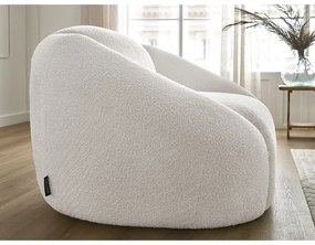 Fehér buklé fotel Tina – Bobochic Paris