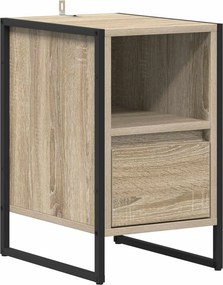 vidaXL Éjjeli asztal fiókkal Sonoma 39,5 x 30 x 50 cm Faanyag