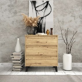 BOGAN 3S70 komód, tölgyfa artisan