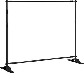 vidaXL fekete acél háttérállvány 254x243 cm