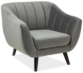 Elite Velvet fotel, szürke