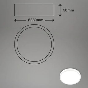 Briloner 3709-016 - LED RGBW Dimmelhető mennyezeti lámpa LED/22W/230V fehér + távirányító
