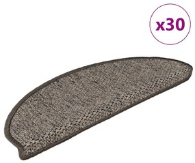 vidaXL 30 db lépcsőszőnyegek öntapadós szizál kinézetű 65x21x4 cm