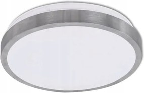 Fürdőszobai Lámpa Plafon Falra Szerelhető Led Panel 2xE27 IP44 Ezüst Kerek