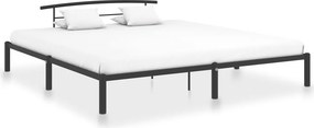 vidaXL fekete fém ágykeret 180 x 200 cm