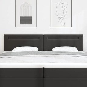 Fejtámla Egyszerű Design Fekete 200 cm Műbőr